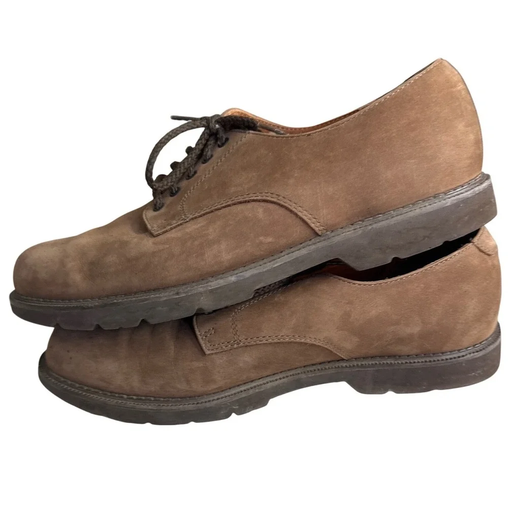 Rockport Men's Suede Oxford Dress Shoes Size 12M Brown Lace‎ Up Comfort